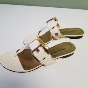 Dolce & Gabbana Leather Buckle 37.5 Sandals A107